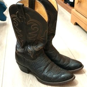 Men's Justin leather boots Western gently used SZ 10 1/2 D